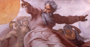 angry god sistine chapel Zephaniah 1:3 - “ I will sweep away the birds of the air and the fish of the sea. The wicked will have only heaps of rubble when I cut off man from the face of the earth. And after that, maybe I’ll let the Cavs win a game.” – God