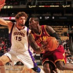 What did J.J. Hickson just say to Robin Lopez?