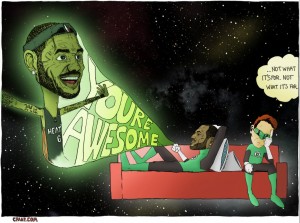 LeBron James sucks as Green Lantern