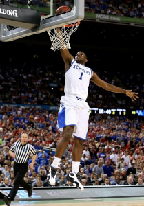 After forcing a steal, Miller gets his reward in transition against Louisville (Photo by Ronald Martinez - Getty Images)
