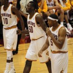 (left to right) Justin Holiday, Michael Eric, & Kevin Jones