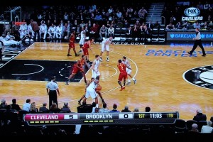 DPPssmall_010 Here, less than a minute into the game, we see our first example. Kyrie is already at a terrible angle on Deron Williams. He needs to be spaced more between him and the basket. Kris Humphries is setting up for a back pick here, and it’s going to lead to a wide open layup.