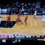 Waiters is having to come off of Bogans, and is in a terrible position, and Kyrie finally has some knee bend going, but it's too late.  Waiters and Thompson are hung out to dry.  This play is either a layup by Williams, a shot at the rim by Humphries or an open 3 by Bogans.