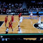 The pick is coming, and Kyrie's posture isn't awful, though his butt isn't down enough, and he's leaning too far forward.