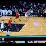 Here Kyrie is guarding Williams who is off screen, about 32 feet from the basket.  Kyrie's square to the sideline.  This is horrible positioning.