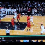 Kyrie decides to front, which is a lazy and hopeless situation against a competent 7 foot center.