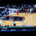 Awful angle, square to the sideline, flat footed, no knee bend, hands down...