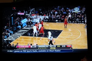Irving gave up on this move 3/4 of the way through it and is already turning around for the rebound.  There is no challenge, and no lateral movement.  2 Points, Williams.