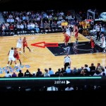 Kyrie denies Williams the ball and makes a steal.